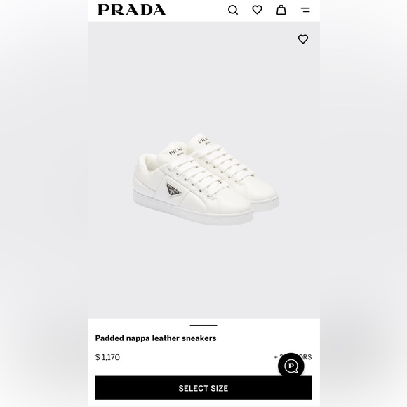Prada Shoes - White Padded Nappa Leather Prada Sneakers